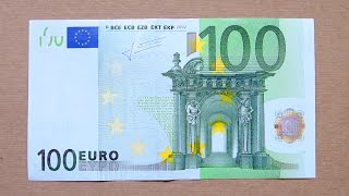 100 Euro Banknote (One Hundred Euro / 2002) Obverse and Reverse