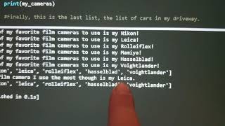 Mechatronics: Python Software Programming with Lists