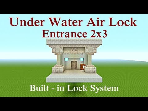 Minecraft Tutorial Underwater Air Lock Door 2x3 Tall Youtube
