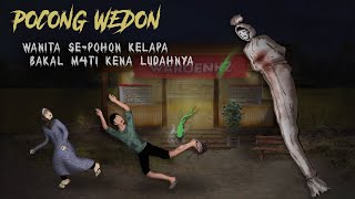 Asal Usul Pocong Wedon #HORROMISTERI | Kartun Hantu , Animasi Horror