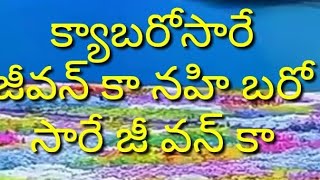 క్యాబరోసారే జీవన్ కా నహి బరోసారే (గానం రాజు గారు సిరిపురం-తబల నాగరాజు  గారు (మీ రాజు 9705597313