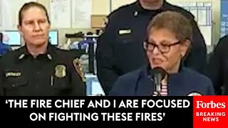 Mayor Karen Bass Comments On 'Differences' Between Her And Los Angeles Fire Chief