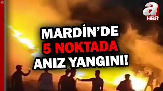 Mardin Kızıltepe'de 5 Ayrı Noktada Anız Yangını! |  A Haber