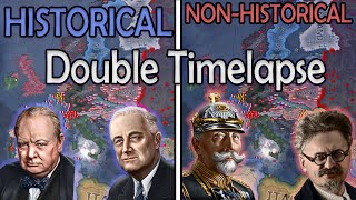 Historical vs Non-Historical [Hoi4 Double Timelapse]