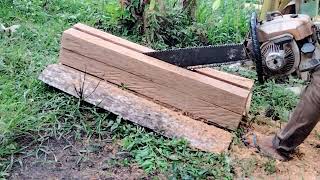 របៀបអាឈើធ្វើជើងគ្រែ How to make wooden bed legs#eksort