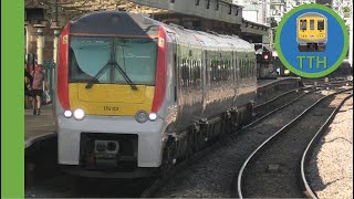 Dosbarth 175 yn gadael Casnewydd (De Cymru) - Class 175 departs Newport (South Wales)