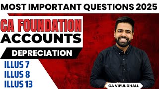 Most Important Questions 2025 | Depreciation & Amortisation | CA Foundation| @iWision CA Vipul Dhall