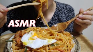 【ASMR】純喫茶店風！大盛りナポリタン目玉焼き乗せ（仕上げのバターが決めて）