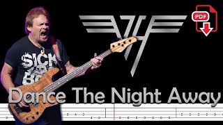 Van Halen - Dance the Night Away (🔴Bass Tabs | Notation) @ChamisBass  #vanhalen #vanhalenbasstabs