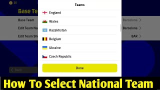 How To Select National Team In eFootball 2023