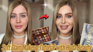 Soft Glam Makeup Tutorial with Huda Beauty | Pretty Grunge Eyeshadow Palette!