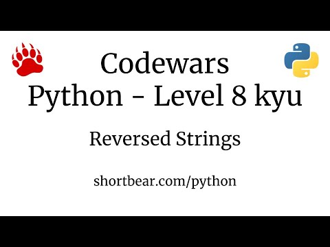 Codewars Python Reversed Strings Youtube
