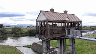 涌谷町風景　涌谷駅から江合川道なりに回ってハンバーグつきみちさん手前迄