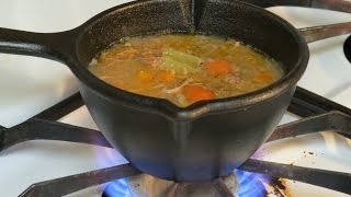 Lodge Cast Iron Melting Pot Soup Heating Demonstration