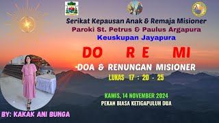 DOREMI Edisi Kamis 14 November 2024 Bersama Kakak Ani Bunga