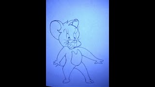 How to draw Jerry mouse | Tom and Jerry drawing step by step tutorial |