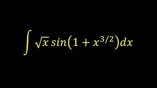 Integral of sqrt(x)sin(1+x^3/2) - Integral example