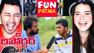 "THE REPORTER" PRANK in Telugu (English Subtitles) | Hyderabad | FunPataka | Reaction Jaby & Achara