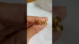 Romduol flower gold earrings #shorts #donal jewelry