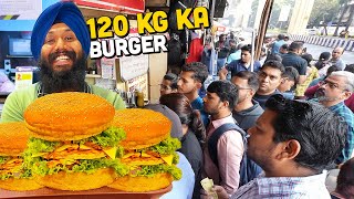 1200/- Rs MASSIVE Indian Street Food 😍 Mr Singh Burger King ke Maharaja Burgers,