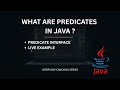 What are Predicates in java ? | How to use predicate interface