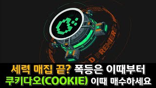 쿠키다오(COOKIE) 세력 매집 끝났습니다. 폭등전 여기서 매수하세요