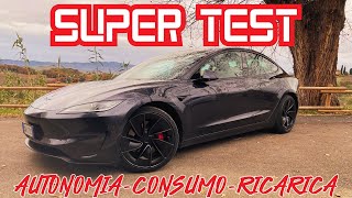 Model 3 Performance - Autonomia autostradale e curva di ricarica⚡️Lampi di Tesla