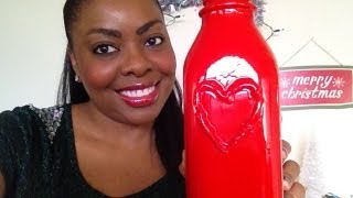 DIY Christmas Gifts: Pretty Vase from a Milk Bottle (Day 17)