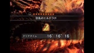 MHW 狂乱のエルドラド 追跡レベル3 不屈大剣ソロ 16'16”16 (歴戦王マム・タロト)