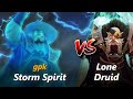 How to Storm Spirit mid vs Lone Druid (feat. gpk) | First 10 minutes