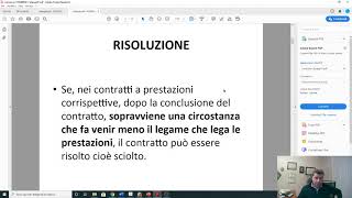 Rescissione e Risoluzione dei contratti da pag 37 a pag  39