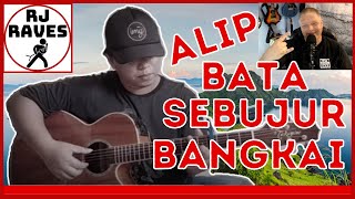 FIRST TIME REACTION! GUITAR PLAYER REACTS TO ALIP BATA PLAYING SEBUJUR BANGKAI #alipers #alipbata