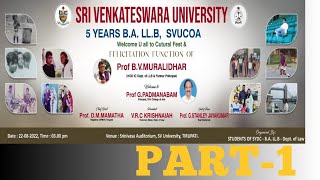 Prof. B. V. Muralidhar Sir's LEE FELICITATION FEST, organised by 5YDC LAW Department students