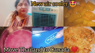 New air cooler🤩 | Move Thailand to Canada❤️||Fatima unique vlog||