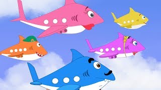 Plane Song + Sing Along Sharks Doo Doo Songs + Airplane Family Cartoon by Fun Fo