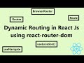 Dynamic Routing in React js || react-router-dom || useNavigate || useLocation