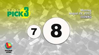 Wisconsin Lottery Evening Draw 08/29/2022