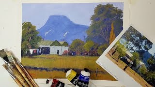Learn To Paint TV E32 "Dunkeld Farmhouse" Acrylic Painting For Beginners Step By Step