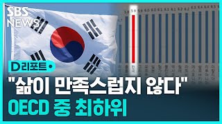 '한국인 삶의 만족도' OECD 최하위권…아동학대 피해 역대 최대 / SBS / #D리포트