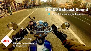 【Sound Only】 SR400│Over Racing Exhaust Sound Only│GoPro9│ZOOM H5│Toky,Japan