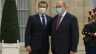 France's Macron receives Armenian counterpart Sarkissian at Elysee Palace | AFP