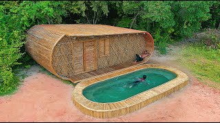 Building The Most Creative Swimming Pool in front of Luxury Villa And Decoration Private Living Room