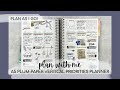 PLAN WITH ME | FUNctional planning in my A5 plum paper vertical priorities planner | week of mar. 21