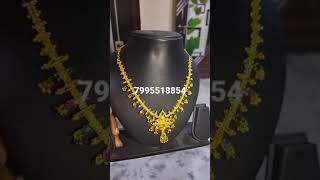 muvvala haram 590/-freeshipping l short necklace l sindhu collections  l sindhucollections l