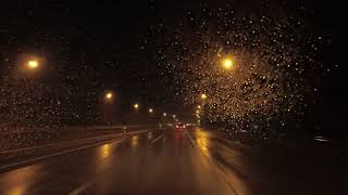 ASMR Highway Driving in the Rain at Night (No Talking, No Music) - Daegu to Seoul, Korea