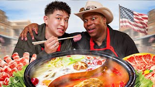 Texas BBQ Chef tries Hotpot for the First Time!