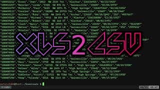 Linux Shell Convert Excel Spreadsheets xls2csv