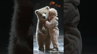 A baby dance with a Bear on AGT🤗#agt #america #agtreaction #americagottalent #talent #dance #fyp