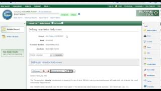 Library, Part 4 - Using EBSCOhost for magazine and newspaper research - RDG120