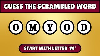 Guess the Scrambled Word Start with M | M Letter Word Challenge | Puzzle World Sunita